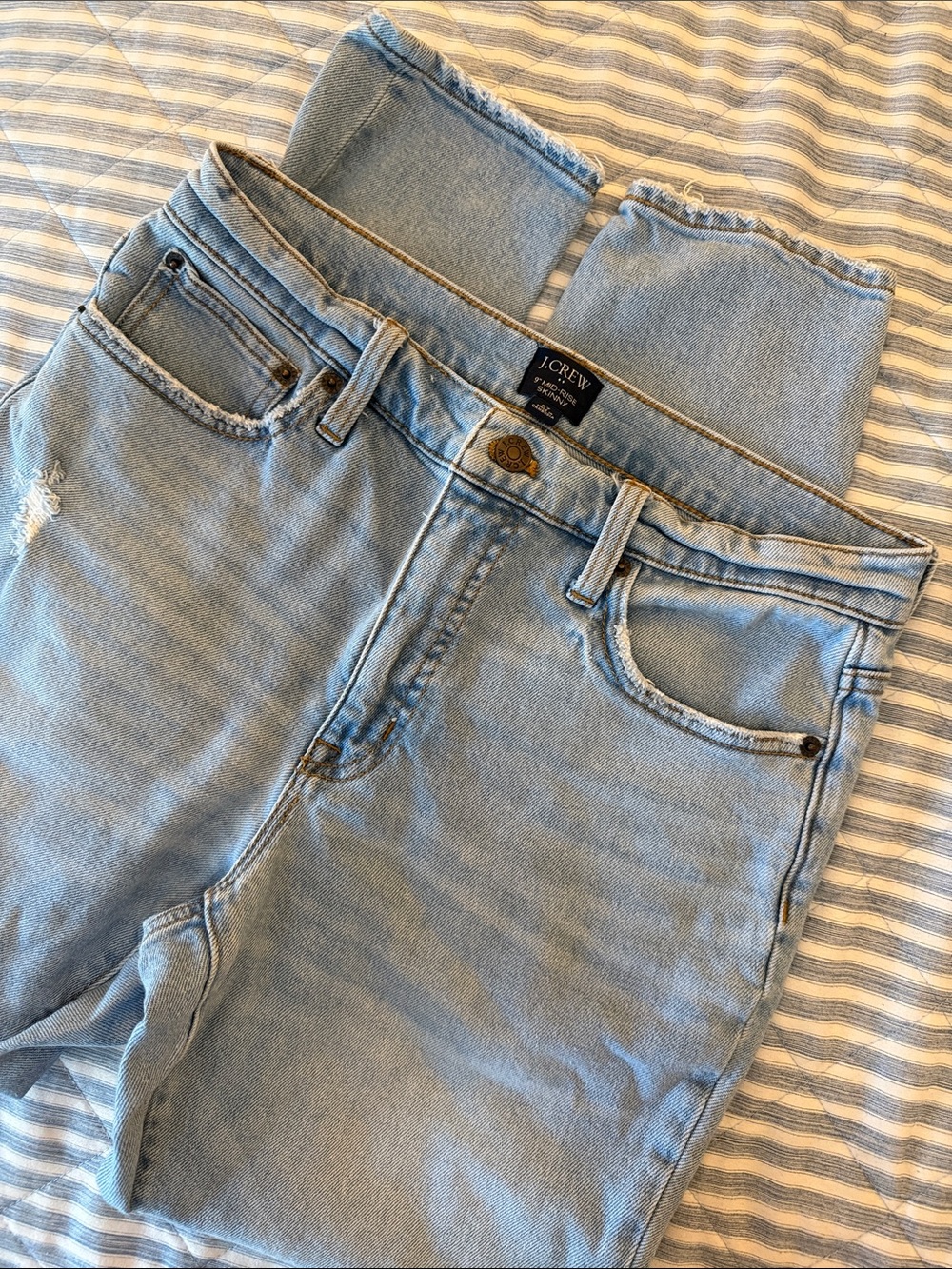 J. Crew Light Wash Mid Rise Skinny